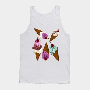 Icecreams - let’s scream for ice cream cones with cherry on top Tank Top